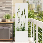 Vidaxl Zaslon za zasebnost v vrtu Bela 50 x 32 x 150 cm Mnogi jeklo