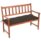 vidaXL Vrtna klop z blazino 120 cm trden akacijev les