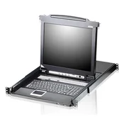 Aten CL5708N-ATA-DNG 8-Port PS/2-USB VGA 19 LCD Stikalo KVM with Daisy-Chain Port USB Peripheral Support and with Scandinavian keyboard