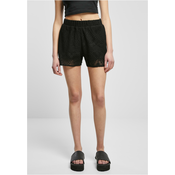 Womens Crochet Lace Resort Shorts in Black