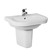 H8126110001041 Jika Deep 50 x 41 cm pravokotni stenski keramični umivalnik z odprtino za armaturo