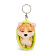 NICI obesek speči kuža Welsh Corgi 12 cm, svetlo-zelen košara, GREEN