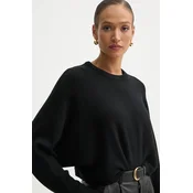 Volnen pulover MICHAEL Michael Kors ženski, črna barva, MR5612KF2G
