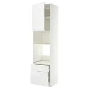 METOD / MAXIMERA Visoki element za ugradb uredaje, bijela/Voxtorp visoki sjaj/bijela, 60x60x240 cm