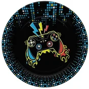 Papirnati krožniki PLAYER Pad Controller 18 cm 8 kosov