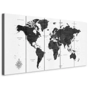 artgeist Slika Na Platnu Black And White Map