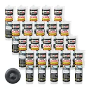 IsolBau Sanitarni silikon antracit Sanitär Silikon 20 x 300ml