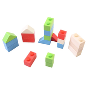 Bigjigs Baby Drevené spojovacie kocky Primary set