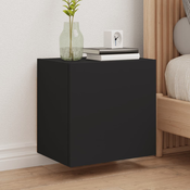vidaXL Stenske TV omarice 2 kosa črne 40,5x30x40 cm inženirski les