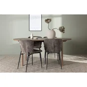 Venture Design Jedilna miza in stol komplet Andy jedilna miza in Modesto jedilni stol 180x75x90 cm rjava