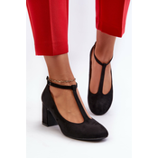 Black Raniyah Eco Suede Heeled Pumps