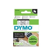 Traka za etikete, 6 mm x 7 m, DYMO D1, bijelo-crna