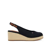Tommy Hilfiger Sandali Flag Mid Wedge Espad Slingback FW0FW08595 Mornarsko modra