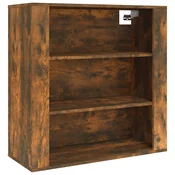 MAISON CHIC Stenska omarica - Zidna omarica dimljeni hrast 80x33x80 cm inženirski les iu1117, (22063258)