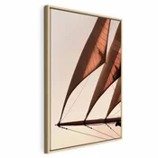 Slika - Sea Wind (1 Part) Vertical 60x90 U prirodnom drvenom okviru