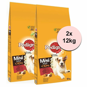 Pedigree Adult Mini beef and vegetables 2x12 kg
