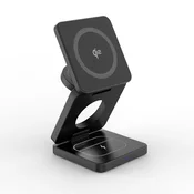 MISURA MH08 Pro - 3v1 Zložljiva brezžična Qi2 polnilna naprava - BLACK