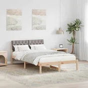Okvir kreveta Smeda i taupe 120 x 190 cm Masivna borovina