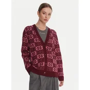 PINKO Pletena jopica Half Breed 106042 A2YD Bordo rdeča Regular Fit
