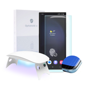 Premium zaščitno steklo Optishield Lux za Samsung Galaxy S23 Ultra in UV svetilka