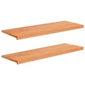 vidaXL Okenske police 2 kos Lakirana 110 x 40 x 2 cm Trda bukovina