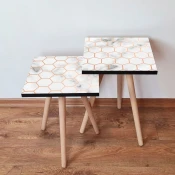 Hanah Home Set klub stocica 2Shp1, 2 komada, Beli
