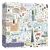 Gibsons - Puzzle Zemljevid Londona 1000 - 1 000 kosov