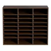 VEVOR Organizator za literaturo 24 predelkov 737x305x62 cm rjav