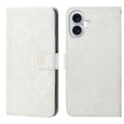 Eleganten etui ovitek za iPhone 16 Plus, Ethnic, Bel