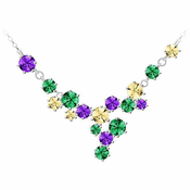 Preciosa Večbarvna srebrna ogrlica Vitis 5287 70