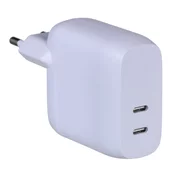 Belkin BOOST CHARGE Dual 40W USB-C Power Delivery stenski polnilnik, bel