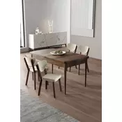 HANAH HOME Rasklopivi trpezarijski sto i stolice (5 delova) Exve Baroque Cream