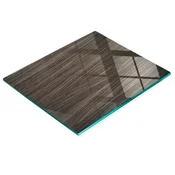 shumee Dekorativna steklena kuhinjska deska za rezanje z leseno teksturo 60x52 cm