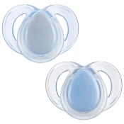 Ortodontske dude Tommee Tippee - Night Time, 6-18 m, 2 komada, plave