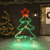 Božična figura novoletna jelka 144 LED lučk 88x56 cm