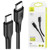 USAMS USAMS KABEL U43 USB-C NA USB-C 100W PD FAST CHARGE 5A 1.2M ČRN, (21980503)