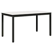 Vidaxl Jedilna miza Bela 140 x 80 x 75 cm Masivno borovo les