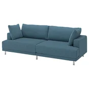 UPPAKRA Modularna sofa trosed, Axvall tamnosiva-plava