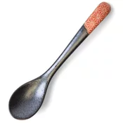 Jedilna žlica ASANOHA 12,5 cm, rdeča, keramika, MIJ