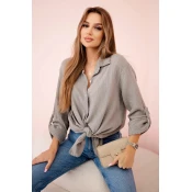 Kesi Włoski Cotton muslin shirt oversize Fango