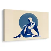 Slika ženska v modrem miru - 60x40