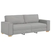 Vidaxl Trosed kavč sive barve 220x78x84 cm blago