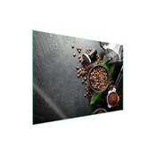 shumee Steklena zaščita za kuhalno ploščo 70x52 Coffee