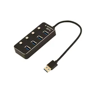 Gembird UHB-U3P4P-01 4-portni USB 3.1 Gen1 HUB s stikali LED