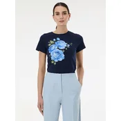 Dark blue womens T-shirt with ORSAY print - Womens