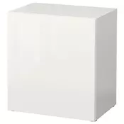 BESTA Spojene police s vratima, bela/Selsviken v. sjaj bela, 60x42x64 cm