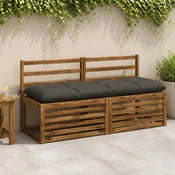 vidaXL Blazina za klop VIANEN 100% poliester Antracit 140 x 50 x 12 cm