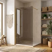 Stena za prhanje Rea Flexi Brown/Brush Gold 90
