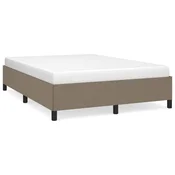 Vidaxl Posteljni okvir brez vzmetnice taupe 140x200 cm blago