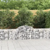 vidaXL vidaXL Obokana gabionska košara 2 kosa 200x30x60/80cm pocinkano železo, (20758163)